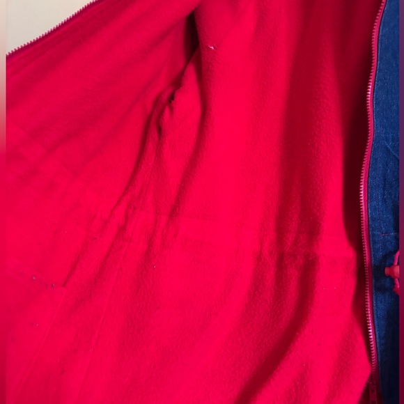 90s Vintage Denim/Fleece Jacket - Picture 5 of 6